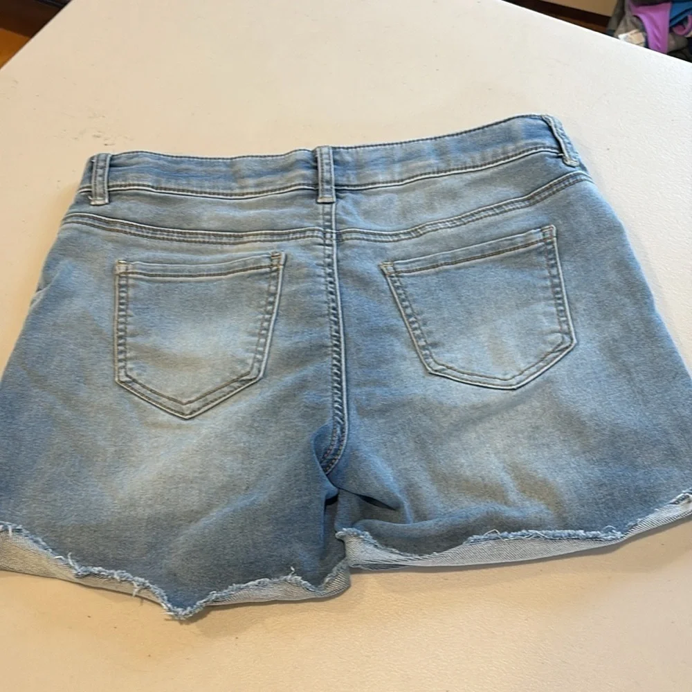 Hippie Girl - Girls Hildie Knit Denim Cuff Short. Size 18